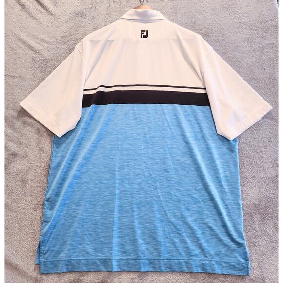 FootJoy Men's ProDry Performance Colorblock Golf Polo Short Sleeve Shirt Size XL - Picture 4 of 11